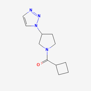 (3-(1H-1,2,3-triazol-1-yl)pyrrolidin-1-yl)(cyclobutyl)methanone