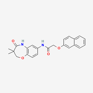 N-(3,3-dimethyl-4-oxo-2,3,4,5-tetrahydrobenzo[b][1,4]oxazepin-7-yl)-2-(naphthalen-2-yloxy)acetamide