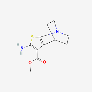 molecular formula C11H14N2O2S B2400563 methyl 2-amino-5,6-dihydro-4H-4,7-ethanothieno[2,3-b]pyridine-3-carboxylate CAS No. 404369-35-3