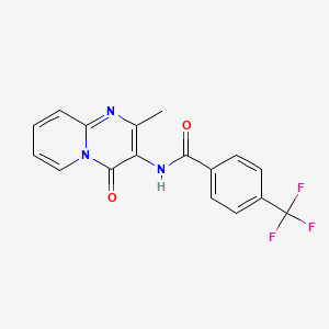 molecular formula C17H12F3N3O2 B2400564 N-(2-methyl-4-oxo-4H-pyrido[1,2-a]pyrimidin-3-yl)-4-(trifluoromethyl)benzamide CAS No. 904825-24-7