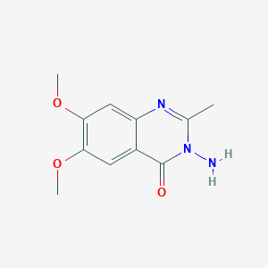 molecular formula C11H13N3O3 B2400566 3-氨基-6,7-二甲氧基-2-甲基喹唑啉-4(3H)-酮 CAS No. 66299-68-1