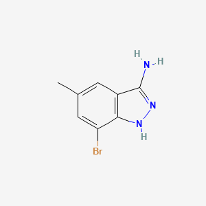 molecular formula C8H8BrN3 B2400570 7-bromo-5-methyl-1H-indazol-3-amine CAS No. 1388073-21-9