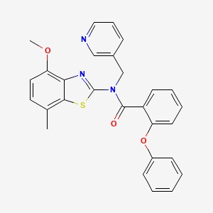 N-(4-methoxy-7-methylbenzo[d]thiazol-2-yl)-2-phenoxy-N-(pyridin-3-ylmethyl)benzamide