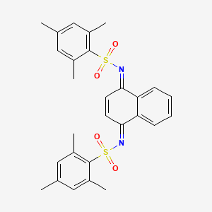 molecular formula C28H28N2O4S2 B2400601 (N,N'E,N,N'E)-N,N'-(naphthalene-1,4-diylidene)bis(2,4,6-trimethylbenzenesulfonamide) CAS No. 321694-46-6