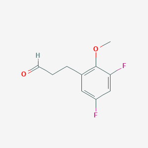molecular formula C10H10F2O2 B2400604 3-(3,5-Difluoro-2-methoxyphenyl)propanal CAS No. 1379349-12-8