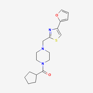Cyclopentyl(4-((4-(furan-2-yl)thiazol-2-yl)methyl)piperazin-1-yl)methanone