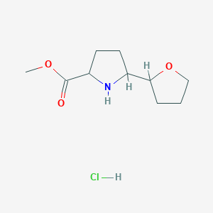 Methyl 5-(oxolan-2-yl)pyrrolidine-2-carboxylate;hydrochloride