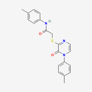 2-((3-oxo-4-(p-tolyl)-3,4-dihydropyrazin-2-yl)thio)-N-(p-tolyl)acetamide