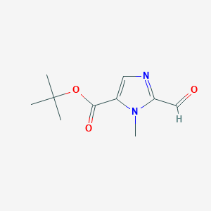 molecular formula C10H14N2O3 B2400614 1-Methyl-2-formyl-1H-imidazole-5-carboxylic acid tert-butyl ester CAS No. 293733-40-1