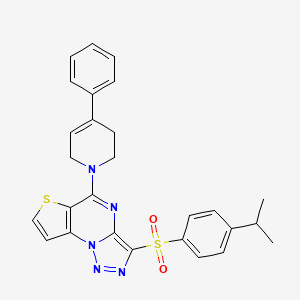 3-[(4-isopropylphenyl)sulfonyl]-5-(4-phenyl-3,6-dihydropyridin-1(2H)-yl)thieno[2,3-e][1,2,3]triazolo[1,5-a]pyrimidine