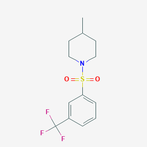 molecular formula C13H16F3NO2S B240062 4-Methyl-1-{[3-(trifluoromethyl)phenyl]sulfonyl}piperidine 