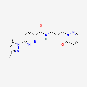 6-(3,5-dimethyl-1H-pyrazol-1-yl)-N-(3-(6-oxopyridazin-1(6H)-yl)propyl)pyridazine-3-carboxamide