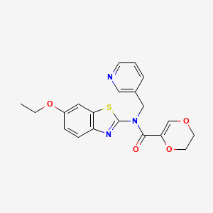 N-(6-ethoxybenzo[d]thiazol-2-yl)-N-(pyridin-3-ylmethyl)-5,6-dihydro-1,4-dioxine-2-carboxamide