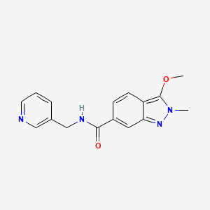 molecular formula C16H16N4O2 B2400643 3-methoxy-2-methyl-N-(pyridin-3-ylmethyl)-2H-indazole-6-carboxamide CAS No. 1428358-78-4