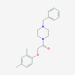 molecular formula C21H26N2O2 B240065 2-(4-Benzyl-1-piperazinyl)-2-oxoethyl 2,4-dimethylphenyl ether 
