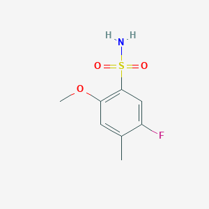 molecular formula C8H10FNO3S B2400650 5-Fluoro-2-methoxy-4-methylbenzenesulfonamide CAS No. 2228948-66-9