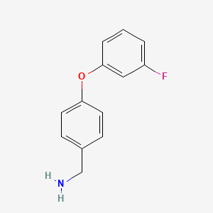 molecular formula C13H12FNO B2400652 4-(3-Fluorophenoxy)benzylamine CAS No. 864263-03-6