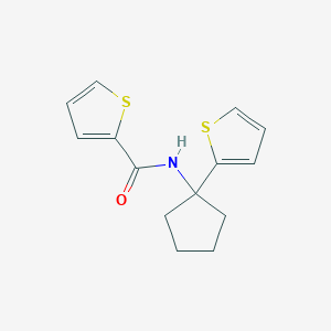 molecular formula C14H15NOS2 B2400653 N-(1-(噻吩-2-基)环戊基)噻吩-2-甲酰胺 CAS No. 2034587-36-3