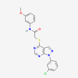 molecular formula C20H16ClN5O2S B2400654 2-((1-(3-chlorophenyl)-1H-pyrazolo[3,4-d]pyrimidin-4-yl)thio)-N-(3-methoxyphenyl)acetamide CAS No. 893918-60-0