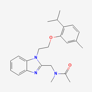 N-methyl-N-[(1-{2-[5-methyl-2-(propan-2-yl)phenoxy]ethyl}-1H-benzimidazol-2-yl)methyl]acetamide