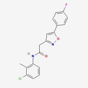 N-(3-chloro-2-methylphenyl)-2-[5-(4-fluorophenyl)-1,2-oxazol-3-yl]acetamide