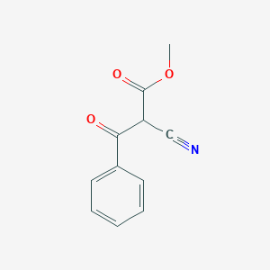 molecular formula C11H9NO3 B2400666 Methyl 2-cyano-3-oxo-3-phenylpropanoate CAS No. 3239-71-2