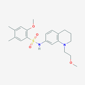 2-methoxy-N-(1-(2-methoxyethyl)-1,2,3,4-tetrahydroquinolin-7-yl)-4,5-dimethylbenzenesulfonamide