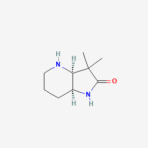 (3As,7aS)-3,3-dimethyl-3a,4,5,6,7,7a-hexahydro-1H-pyrrolo[3,2-b]pyridin-2-one