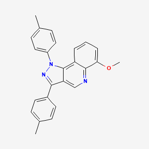 molecular formula C25H21N3O B2400678 6-甲氧基-1,3-二对甲苯基-1H-吡唑并[4,3-c]喹啉 CAS No. 932519-35-2