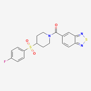 Benzo[c][1,2,5]thiadiazol-5-yl(4-((4-fluorophenyl)sulfonyl)piperidin-1-yl)methanone