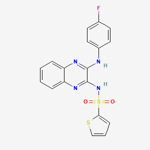 N-(3-((4-fluorophenyl)amino)quinoxalin-2-yl)thiophene-2-sulfonamide