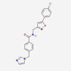 4-((1H-imidazol-1-yl)methyl)-N-((5-(4-chlorophenyl)isoxazol-3-yl)methyl)benzamide