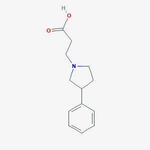 molecular formula C13H17NO2 B240069 3-(3-Phenylpyrrolidin-1-yl)propanoic acid 