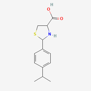 molecular formula C13H17NO2S B2400690 2-(4-Isopropylphenyl)-1,3-thiazolidine-4-carboxylic acid CAS No. 1262660-63-8