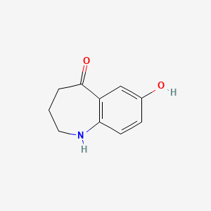 molecular formula C10H11NO2 B2400692 7-Hydroxy-1,2,3,4-tetrahydro-1-benzazepin-5-one CAS No. 1782194-16-4