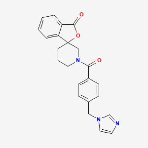 molecular formula C23H21N3O3 B2400696 1'-(4-((1H-咪唑-1-基)甲基)苯甲酰)-3H-螺[异苯并呋喃-1,3'-哌啶]-3-酮 CAS No. 1704528-56-2