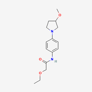 molecular formula C15H22N2O3 B2400701 2-乙氧基-N-(4-(3-甲氧基吡咯烷-1-基)苯基)乙酰胺 CAS No. 1797317-78-2