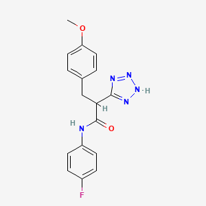 N-(4-fluorophenyl)-3-(4-methoxyphenyl)-2-(2H-tetrazol-5-yl)propanamide