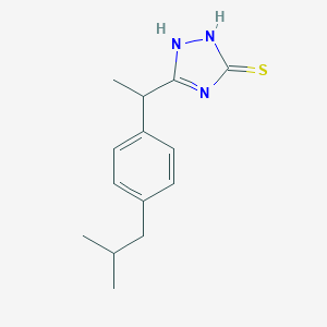 molecular formula C14H19N3S B240072 5-{1-[4-(2-methylpropyl)phenyl]ethyl}-2,4-dihydro-3H-1,2,4-triazole-3-thione 