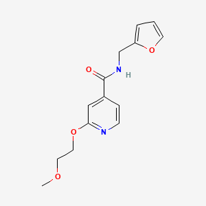 molecular formula C14H16N2O4 B2400724 N-(furan-2-ylmethyl)-2-(2-methoxyethoxy)isonicotinamide CAS No. 2034389-01-8