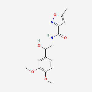 molecular formula C15H18N2O5 B2400728 N-[2-(3,4-dimetoxi fenil)-2-hidroxietil]-5-metil-1,2-oxazol-3-carboxamida CAS No. 1797246-07-1