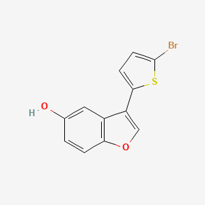 molecular formula C12H7BrO2S B2400736 3-(5-溴噻吩-2-基)-1-苯并呋喃-5-醇 CAS No. 1574334-55-6