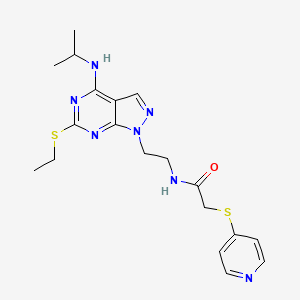 N-(2-(6-(ethylthio)-4-(isopropylamino)-1H-pyrazolo[3,4-d]pyrimidin-1-yl)ethyl)-2-(pyridin-4-ylthio)acetamide