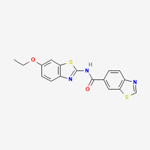molecular formula C17H13N3O2S2 B2400743 N-(6-ethoxy-1,3-benzothiazol-2-yl)-1,3-benzothiazole-6-carboxamide CAS No. 681166-28-9