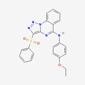 molecular formula C23H19N5O3S B2400744 3-(苯磺酰基)-N-(4-乙氧基苯基)三唑并[1,5-a]喹唑啉-5-胺 CAS No. 866811-43-0