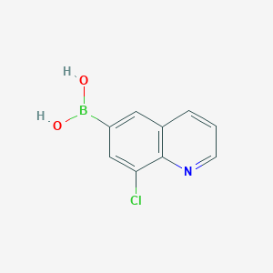 molecular formula C9H7BClNO2 B2400745 Ácido (8-cloroquinolin-6-il)borónico CAS No. 2230902-55-1