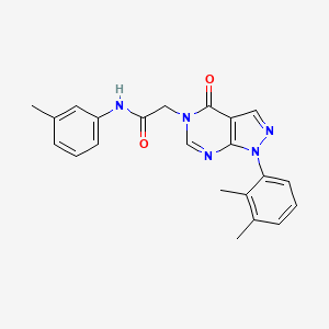 molecular formula C22H21N5O2 B2400753 2-[1-(2,3-dimethylphenyl)-4-oxopyrazolo[3,4-d]pyrimidin-5-yl]-N-(3-methylphenyl)acetamide CAS No. 895021-71-3