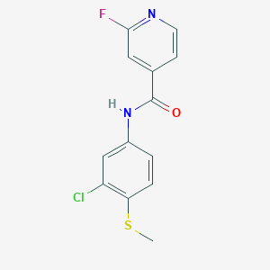 N-[3-chloro-4-(methylsulfanyl)phenyl]-2-fluoropyridine-4-carboxamide