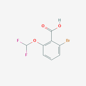 molecular formula C8H5BrF2O3 B2400758 2-ブロモ-6-(ジフルオロメトキシ)安息香酸 CAS No. 2165137-21-1