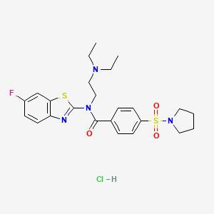 N-(2-(diethylamino)ethyl)-N-(6-fluorobenzo[d]thiazol-2-yl)-4-(pyrrolidin-1-ylsulfonyl)benzamide hydrochloride